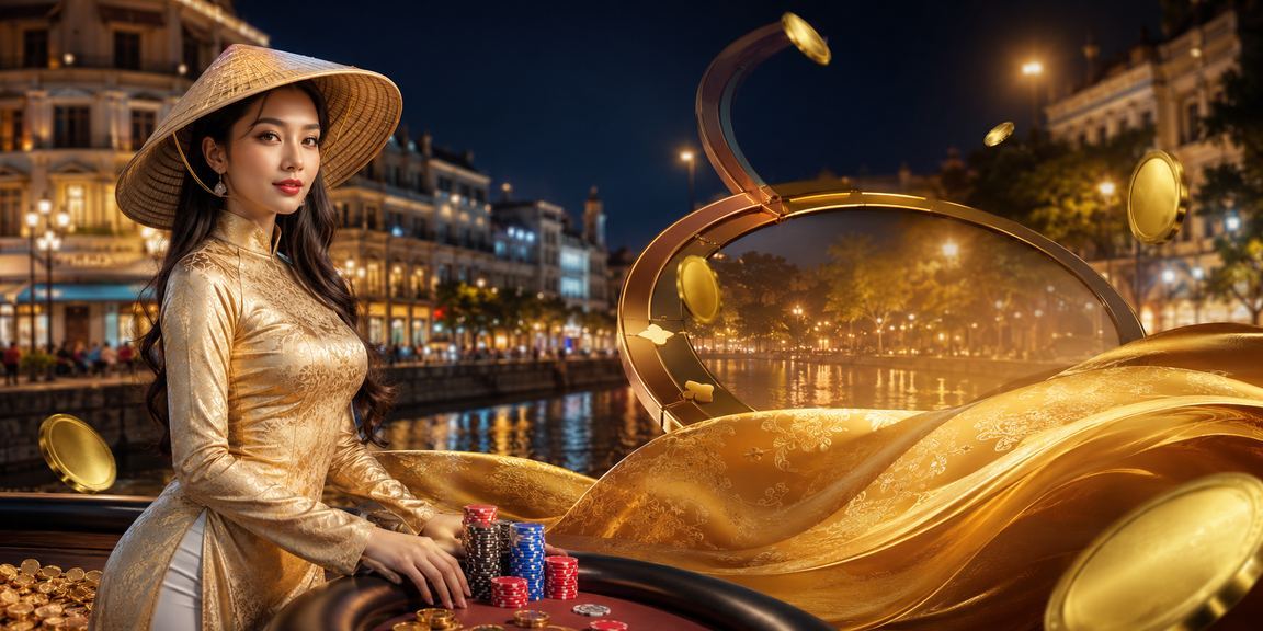 Người chơi Hà Nội mặc áo dài tham gia trò chơi bài tại sòng bạc trực tuyến